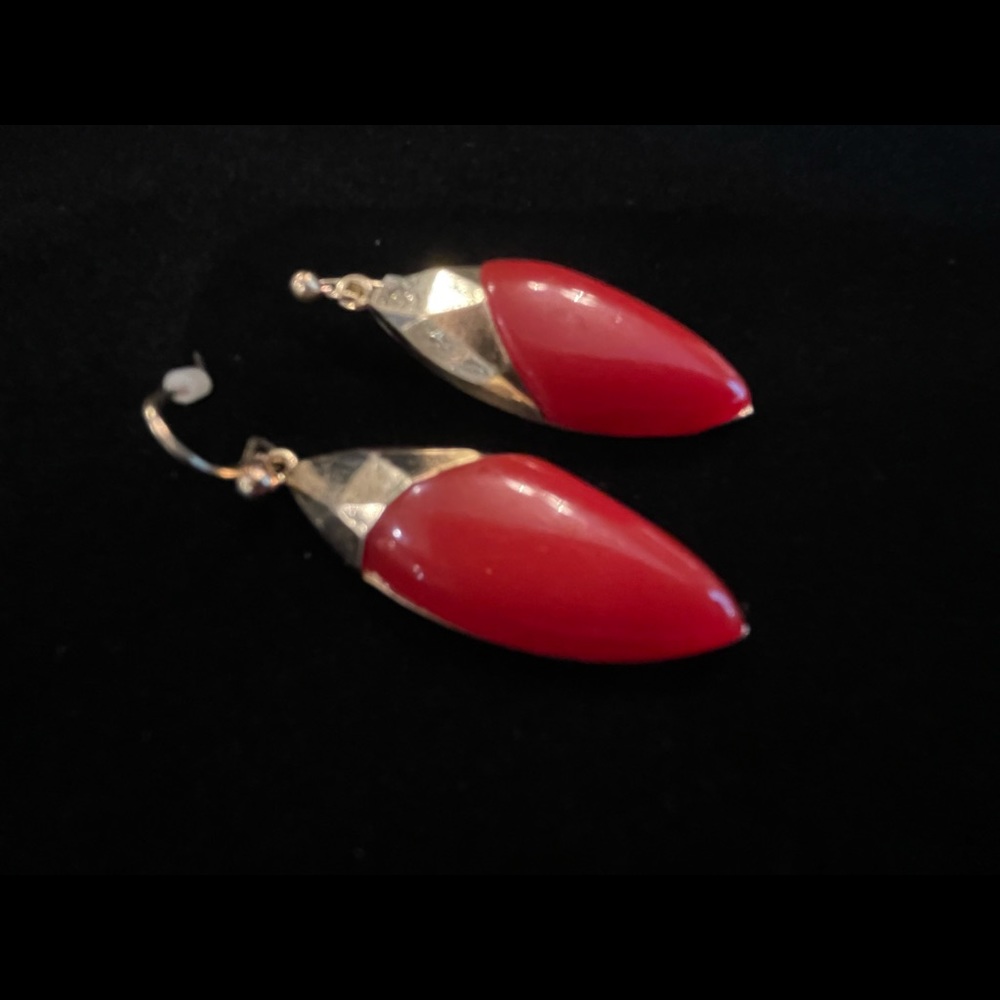 Red earrings